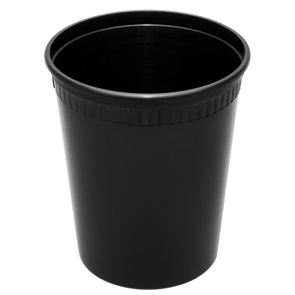 Karat 32 oz Black PP Injection Molded Round Deli Containers with Lids - 240 Set