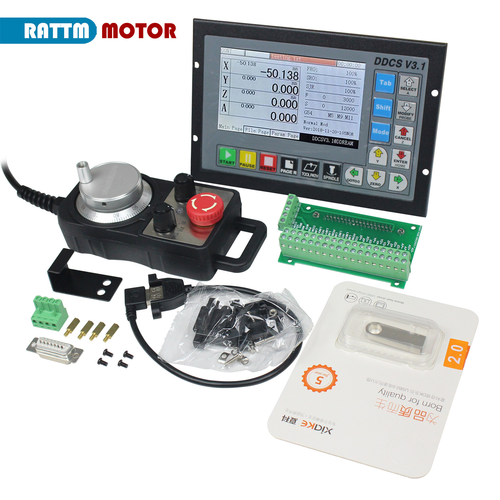 US丨3Axis 12N.m Nema 34 Closed Loop Servo Stepper Motor Driver CNC Controller Kit