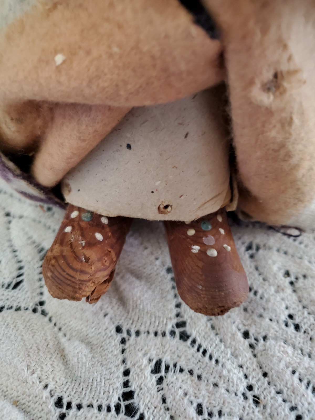 11" Early Mary Frances Woods Native American Indian Doll Skookum & Papoose