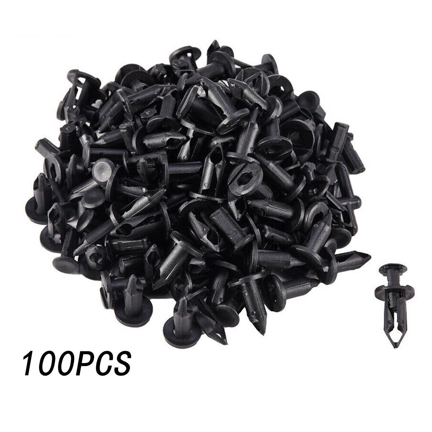 100PCS 8mm Push ATV Fender Clips Body Rivets Fasteners Clamps for Honda Rancher