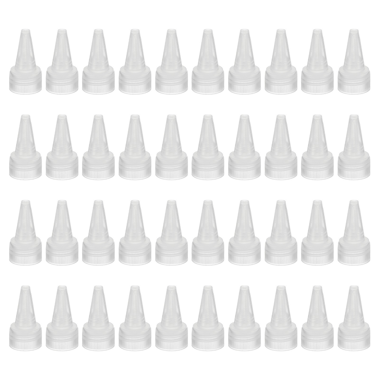Twist Bottle Caps, 40Pcs 20/410 Squeeze Bottle Cap Replacement Caps Clear