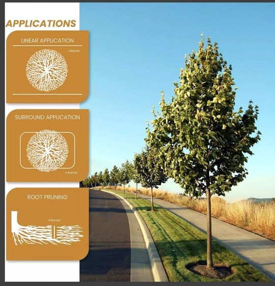 DeepRoot UB 24-2 Tree Root Barrier Black 20 Panels 24”x24”