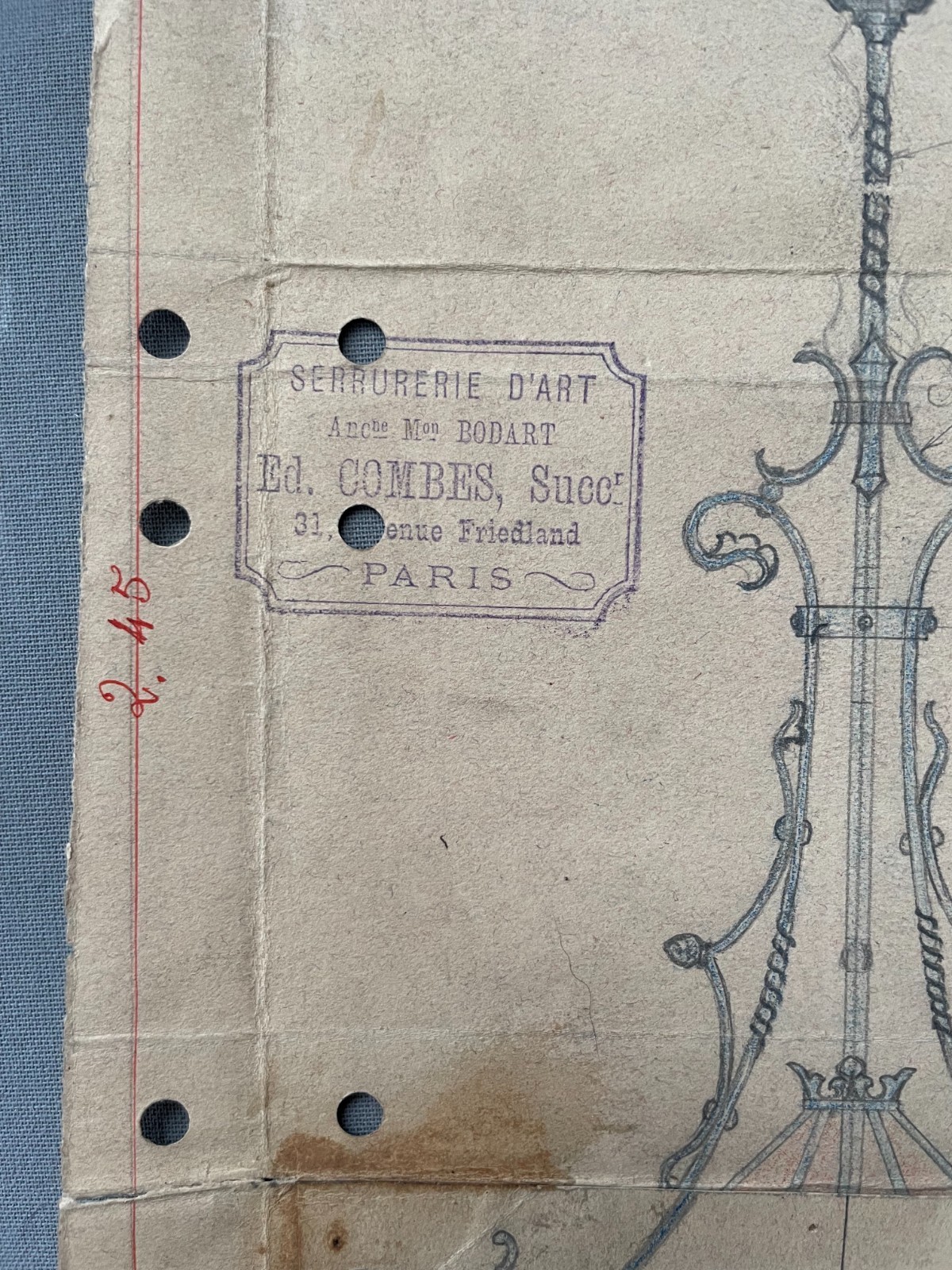 Drawing, design for a light fixture, chandelier, early 20th century