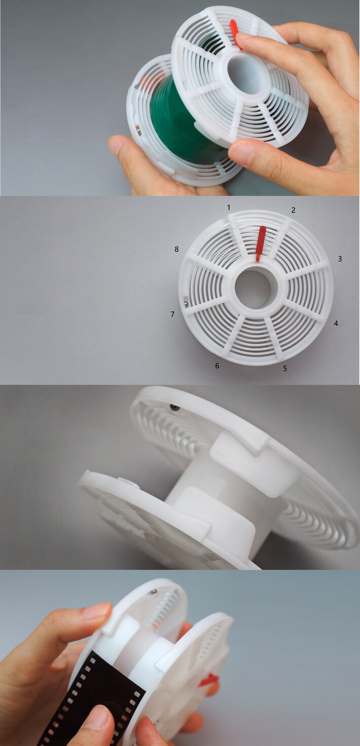 Extended Film Developing Tank 3 Spirals 120 35 4x5 B/W Darkroom Processing US