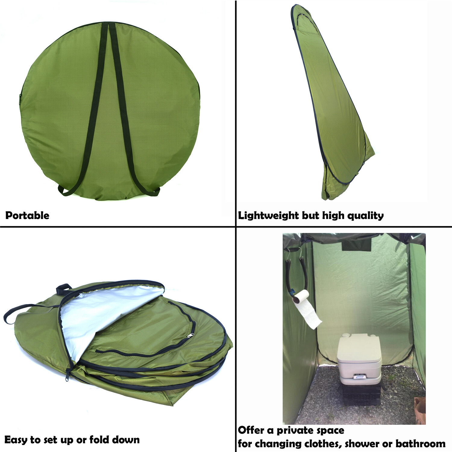 Pop Up Privacy Tent Instant Portable Outdoor Shower Tent Camp Toilet Changing Gr