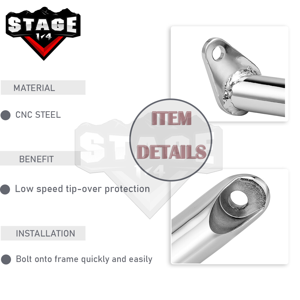 For 2020+ Indian Challenger Front Engine Guard Highway Rear Saddlebag Crash Bars