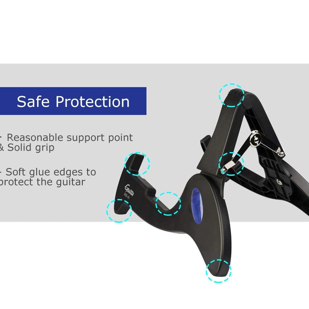 Guitar Bass Stand Holder Tripod Folding A-Frame Anti-Slip Acoustic Electric
