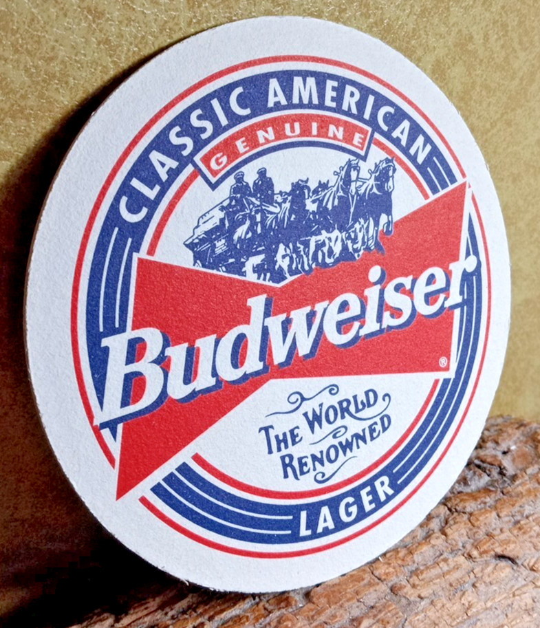 Budweiser Beer Coaster ... 4 1/4" ... Clydesdales Team
