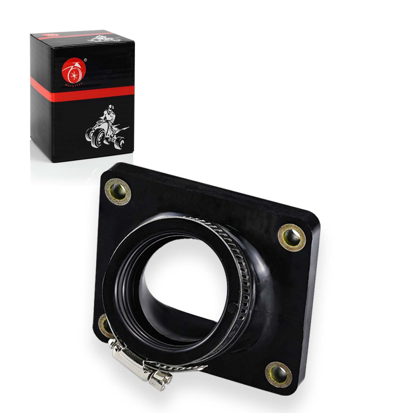 for YAMAHA Banshee 350 2 Into 1 Intake Manifold Boot Single Carb （42mm) 1987-06