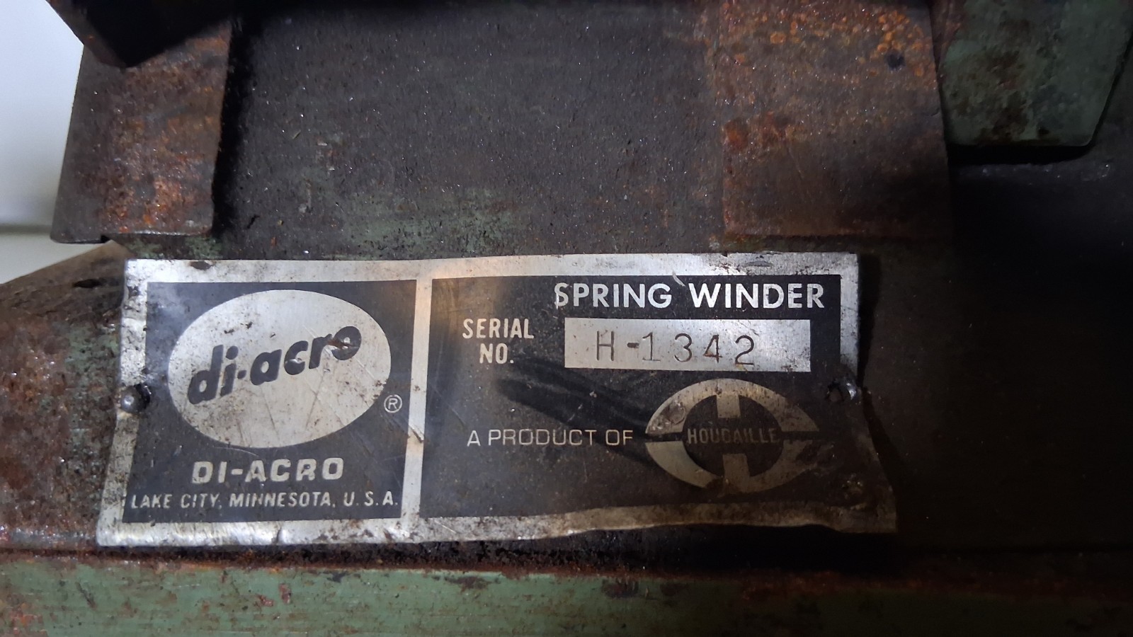 Di-Acro H-1342 Manual Spring Winder Winding Machine USA