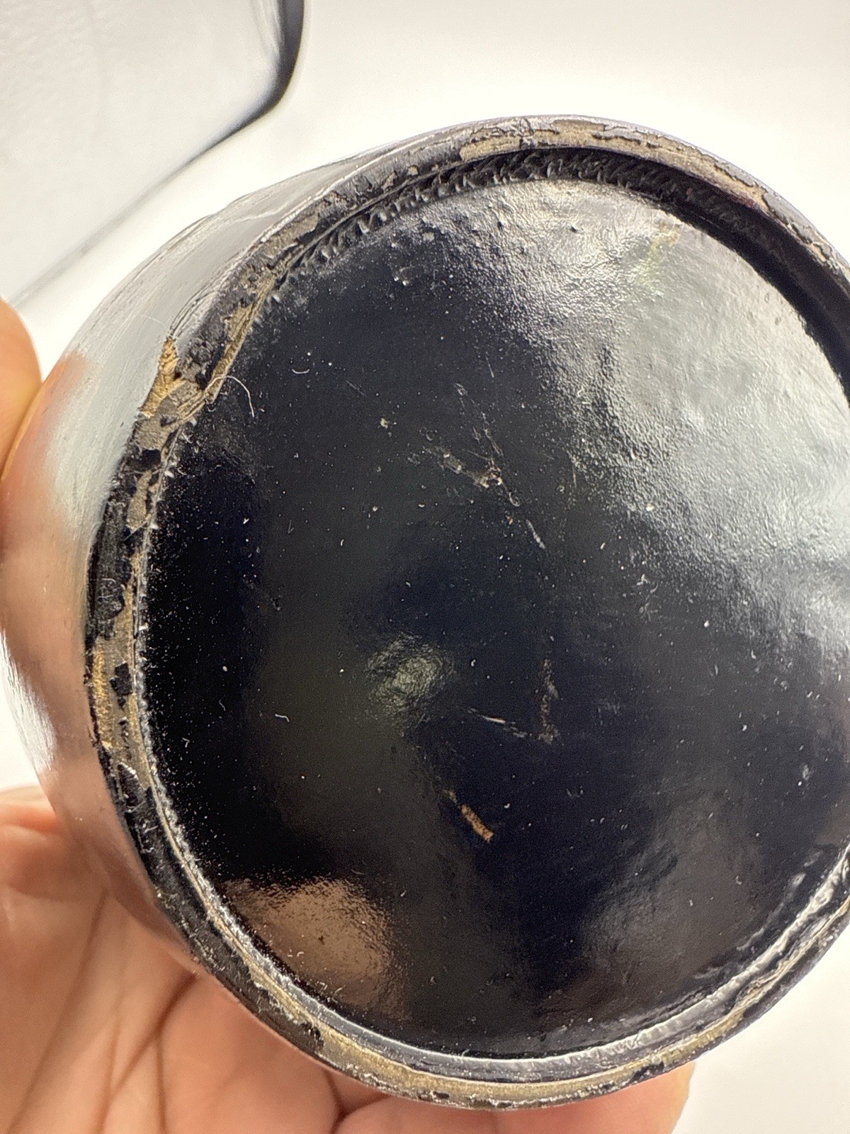 Antique Vietnamese Sơn Mài Lacquer Brush Pot • Múa Lân Lion Dance • Hand Painted