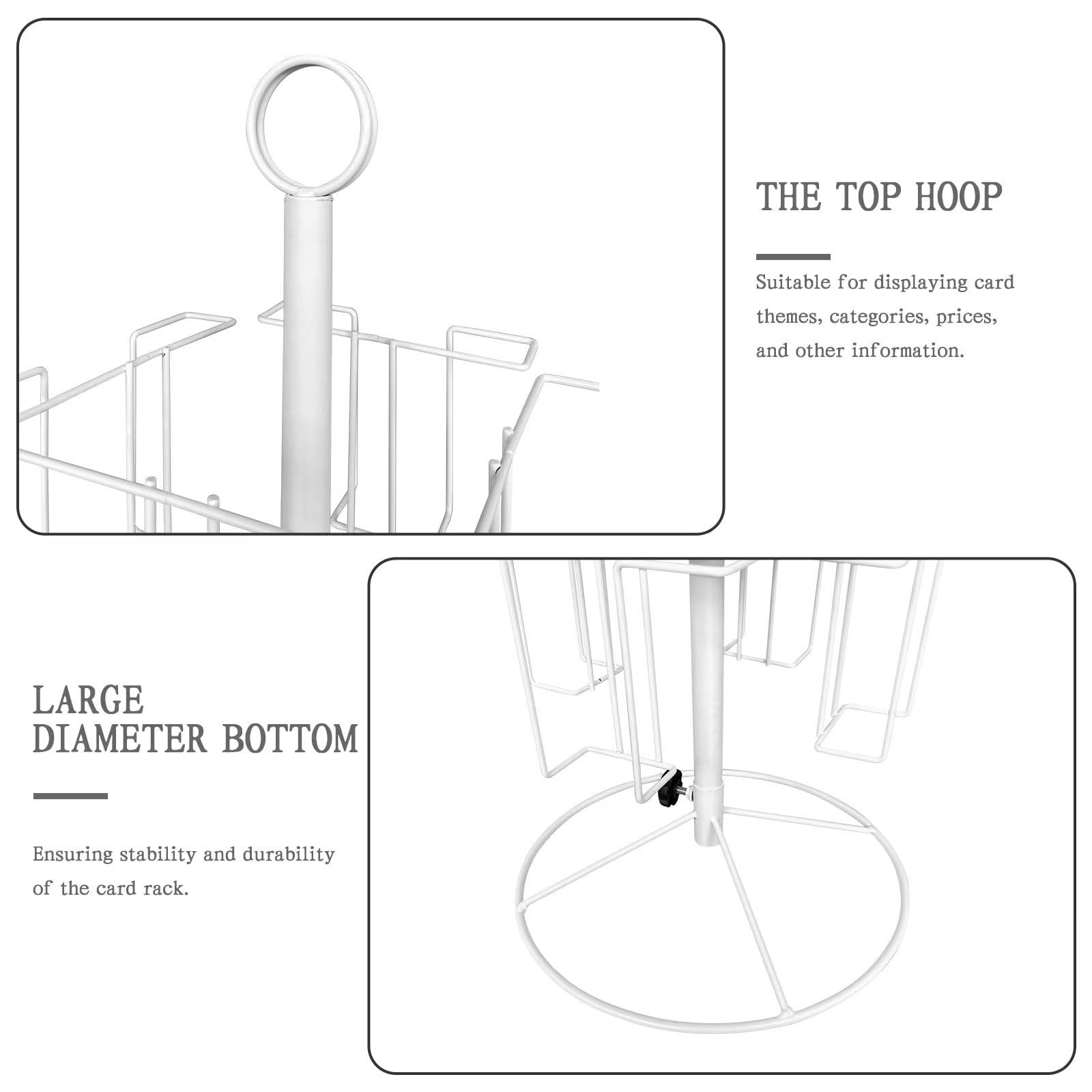 TONGMO Rotating Greeting Card Stand - 12-Pocket Rotating Countertop with Clea...