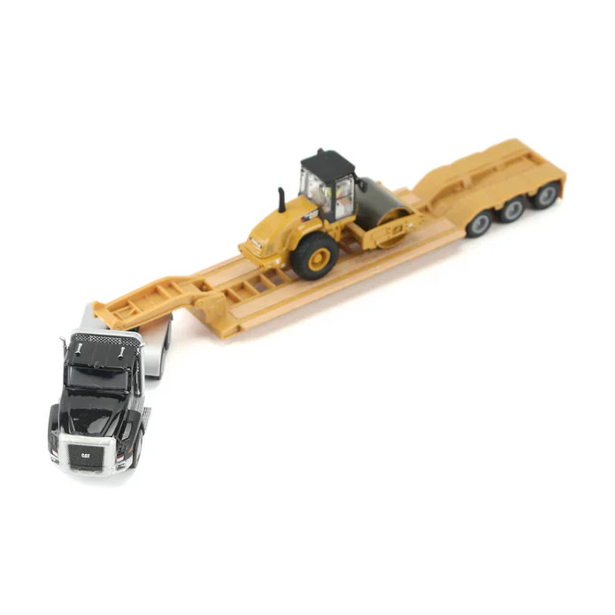 Caterpillar Cat CT660 With Lowboy With CS56 Roller 1:87 Scale Diecast 84425