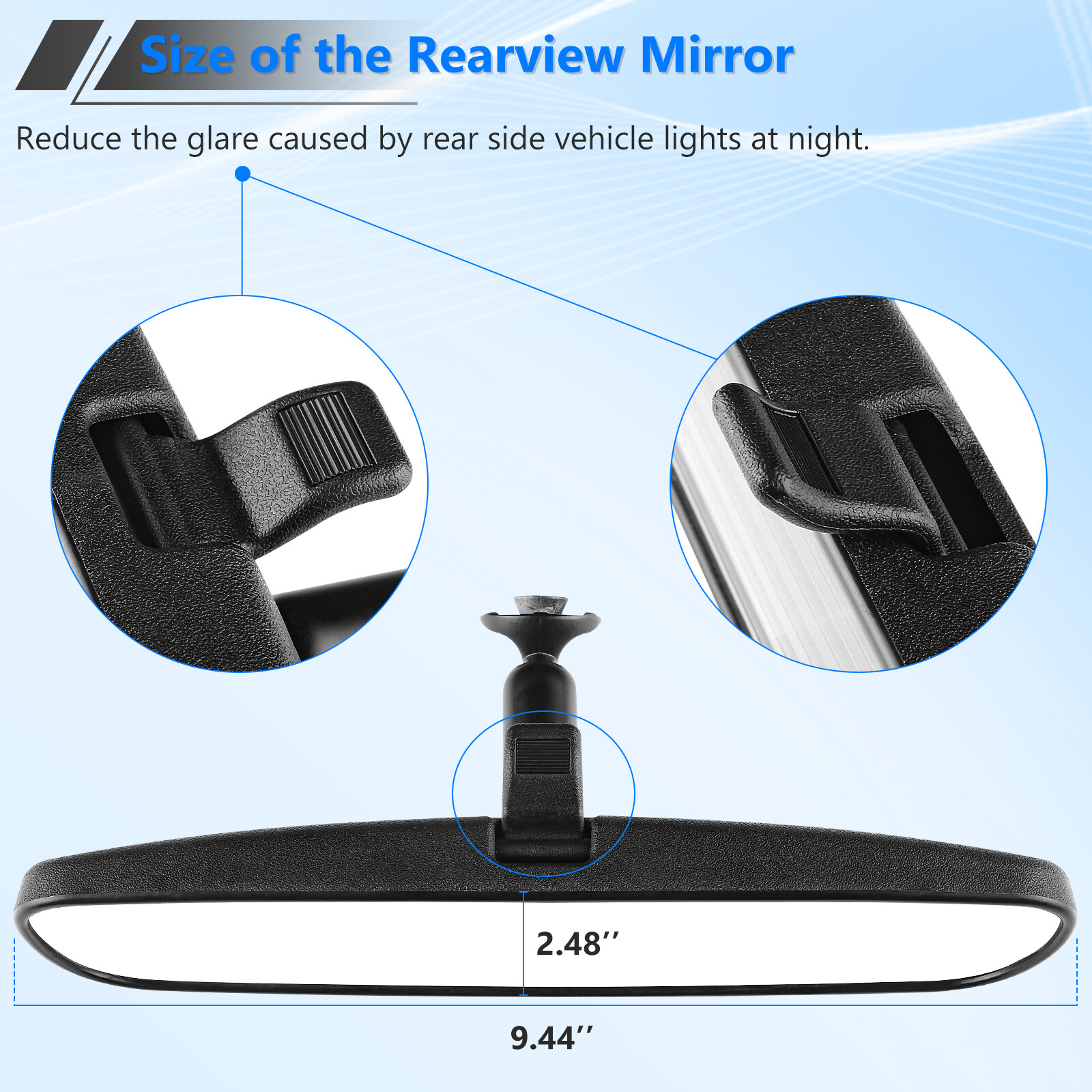 New Interior Rear View Mirror for 2006-2011 Honda Civic 1.8L Coupe & Sedan