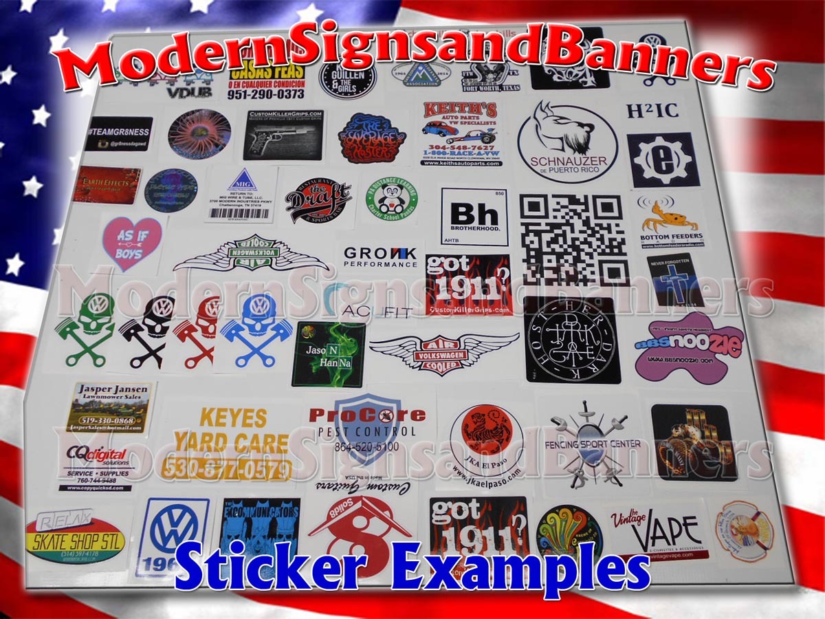 35 4x4 Custom Printed Full Color Outdoor Vinyl Car Bumper Sticker Decal Die Cut