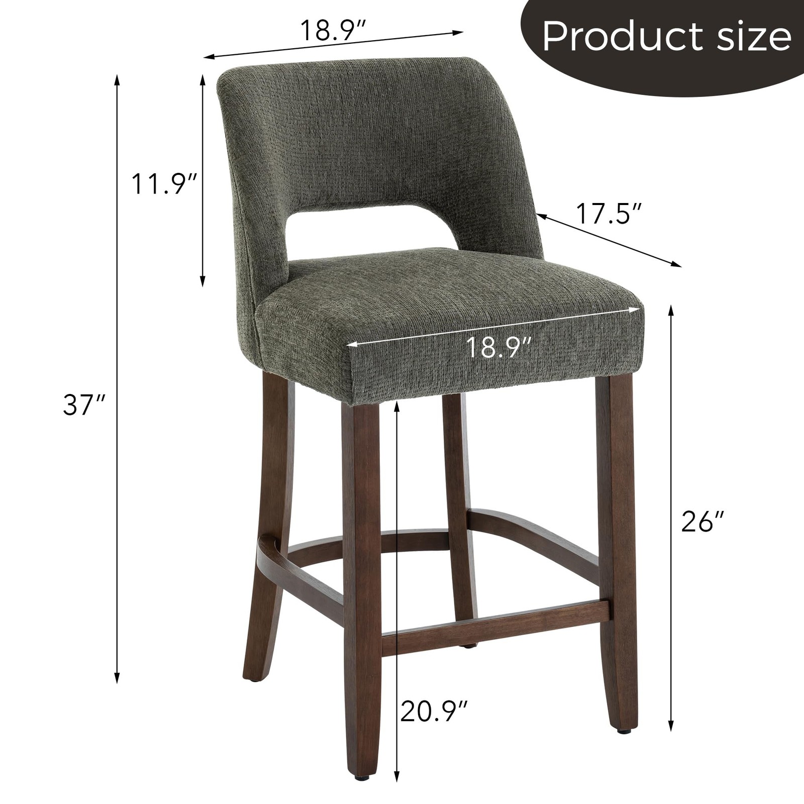 Bar Stools Set of 4 Upholstered Counter Height Bar Stools Modern Counter Stools