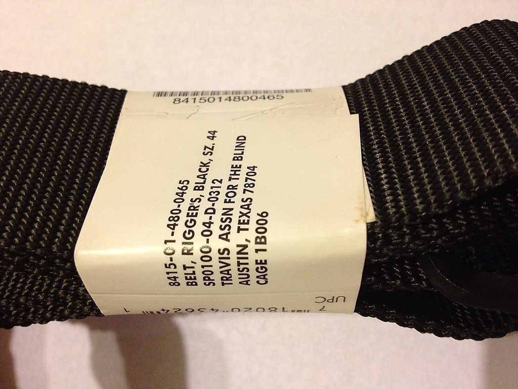 US Military Army USMC Heavy Duty Black Nylon Uniform BDU Riggers Belt Strap