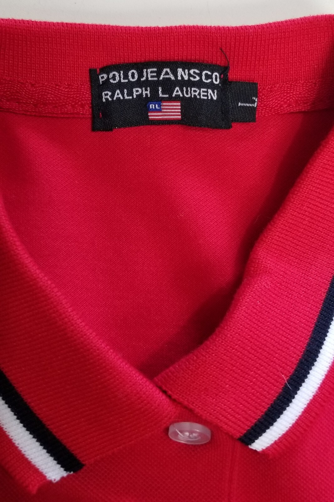 POLO Jeans Ralph Lauren Shirt Boys Youth Sz L 12 Red White Blue Big Pony #3