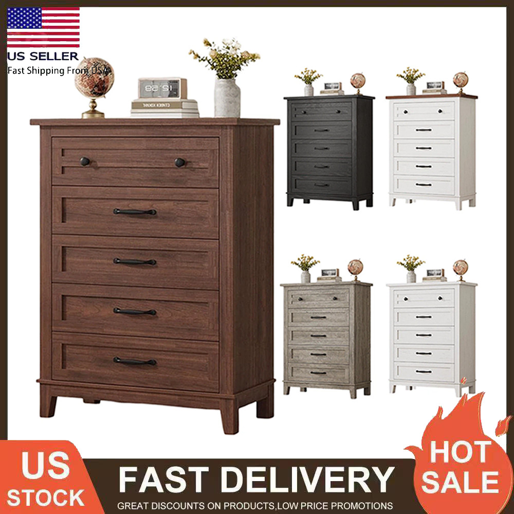 5 Dresser for Bedroom, 41.3 in Tall Vertical Drawer Dresser with Large Storage