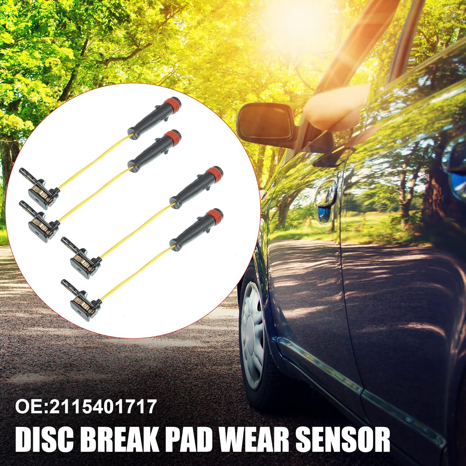 4x Front Rear Brake Pad Wear Sensors for Mercedes-Benz C230 C240 C300 C320 C350