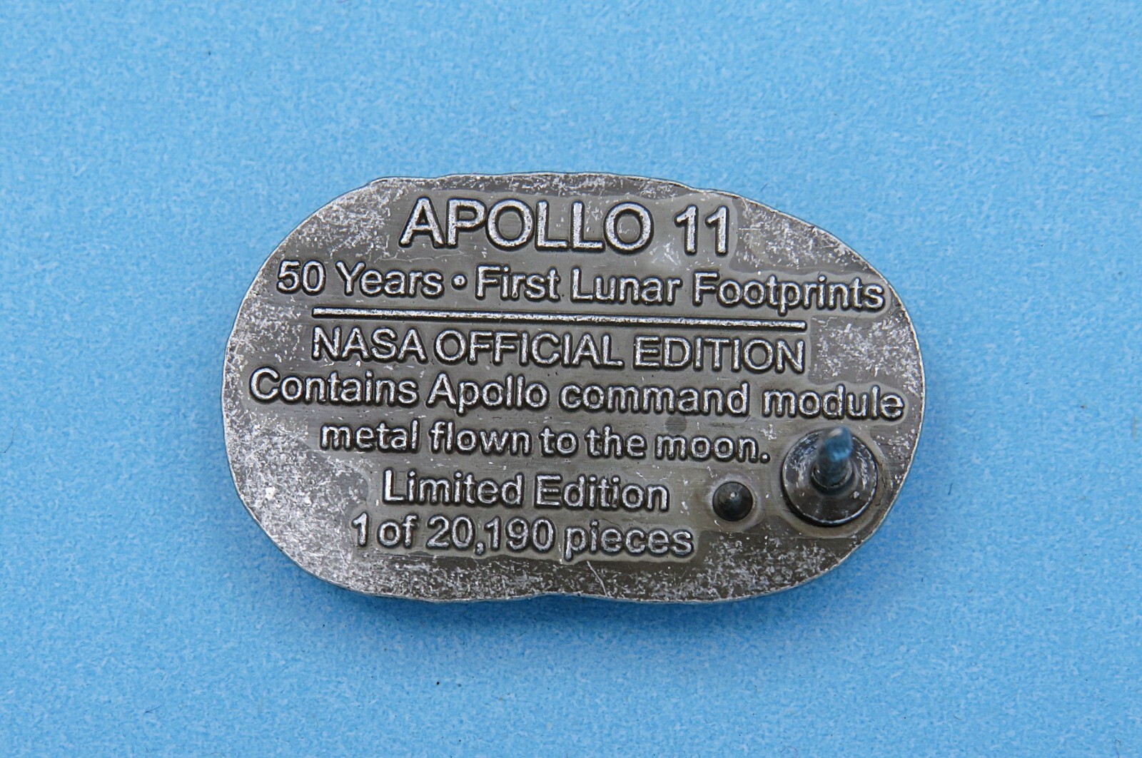 PIN flown metal NASA Apollo 11 footprint 50th Anniversary moon landing boot