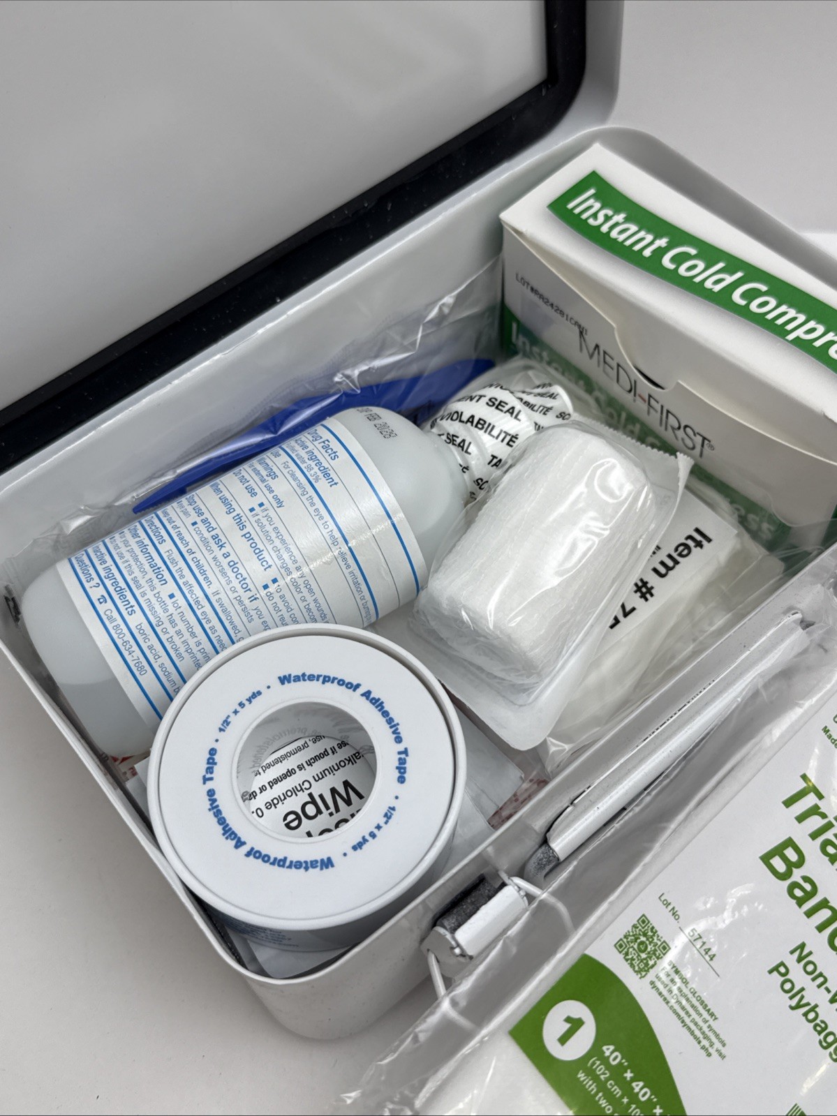 Fastenal Small Vehicle First Aid Kit - EXP 02/2028 - Metal Container