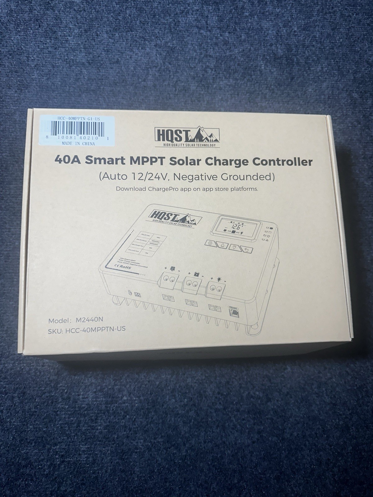 HQST 40A Solar Charge MPPT Controller for Gel Sealed Flooded and Lithium