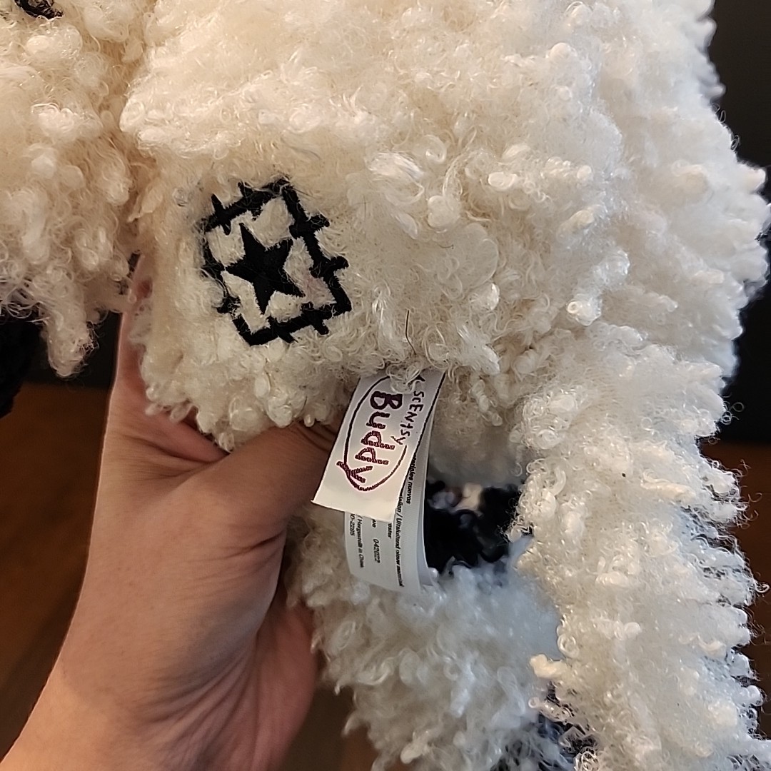 Valley the Valais Blacknose Sheep Lamb Scentsy Buddy - Retired Plush Black White