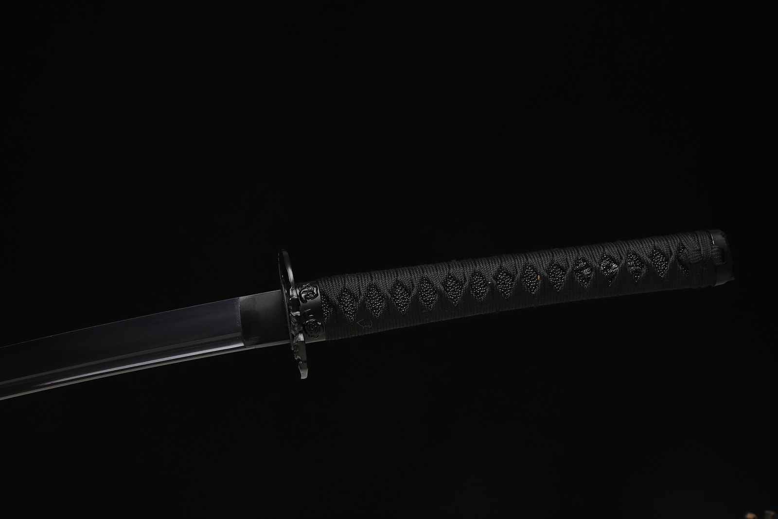 9260 Spring Steel Katana Japanese Samurai Sword All Black Full Tang Razor Sharp