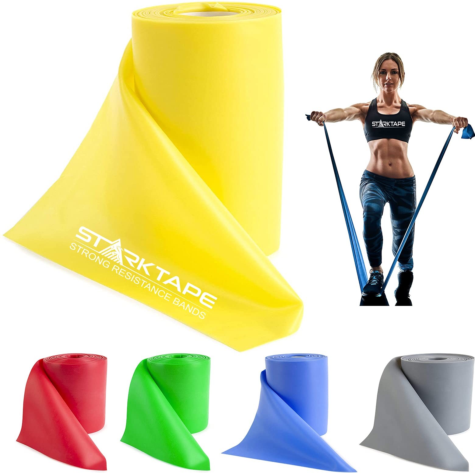 Resistance Bands 50 Yard Professional Roll. Non-Latex Elastic Exercise Fitnes...