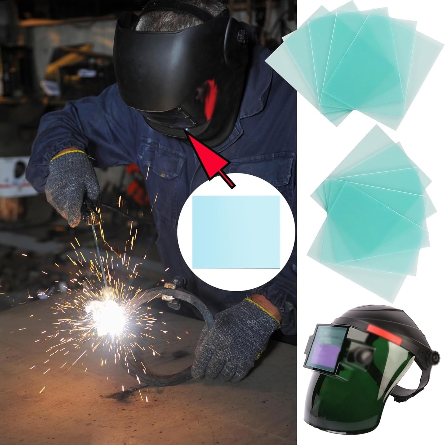 4.5 X 5.25 Welding Helmet Cover Lens 10 or 20 Pcs Outside Replacement Clear Lens