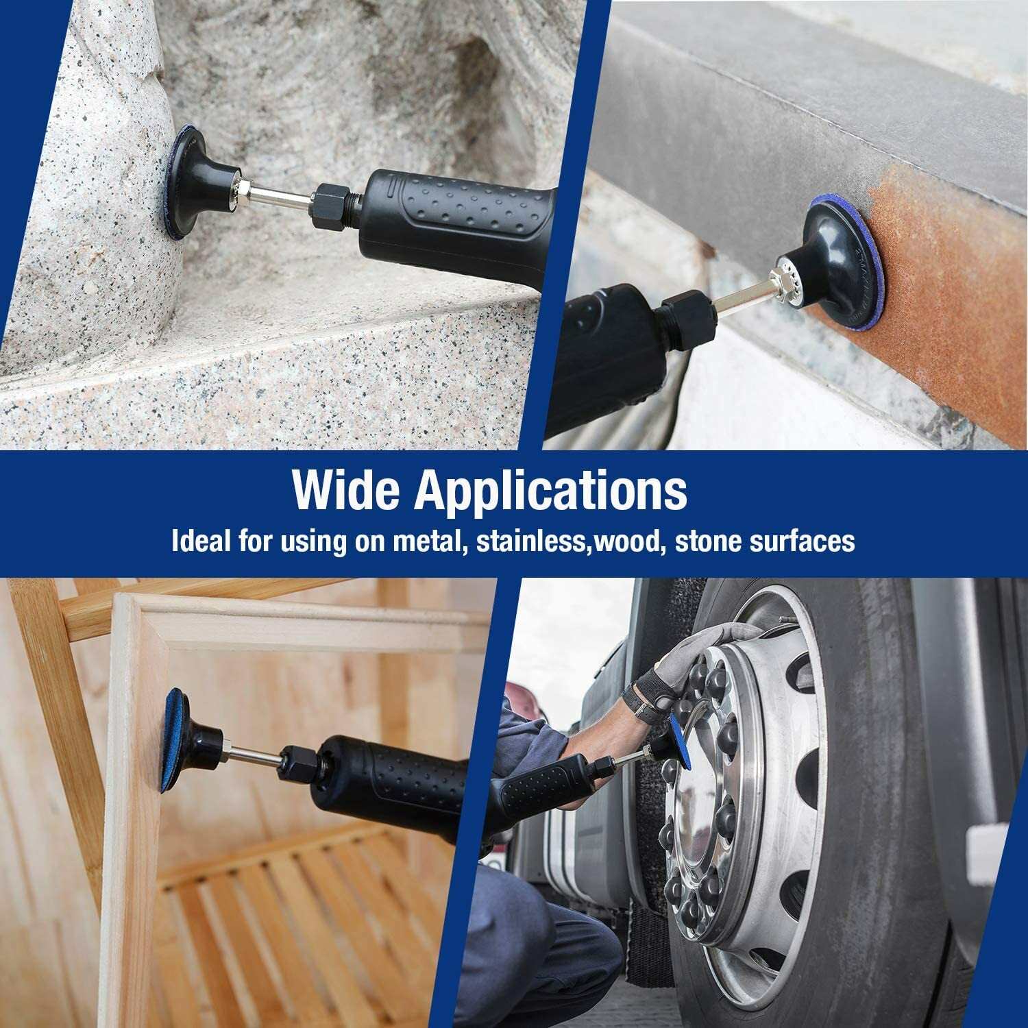 71PCS 2" Roll Lock Sanding Discs Set W/ 1/4 Holder Die Grinder Quick Change Disc