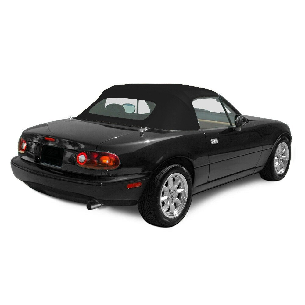 Fits: Mazda Miata 90-05 Black Vinyl Soft Top w/DOT Approved Heated Glass Window