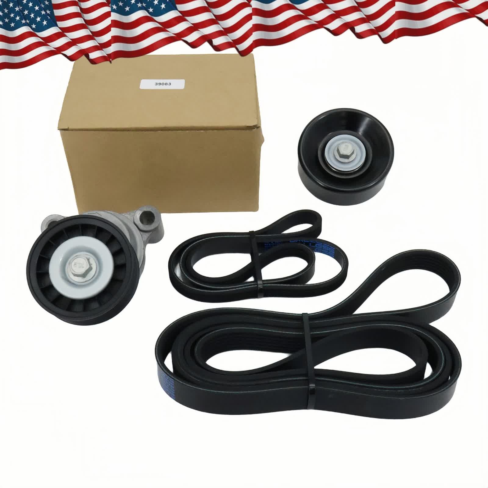 4x Serpentine Belt Drive Component Kit Fit 09-16 Chevy Silverado GMC Yukon XL V8