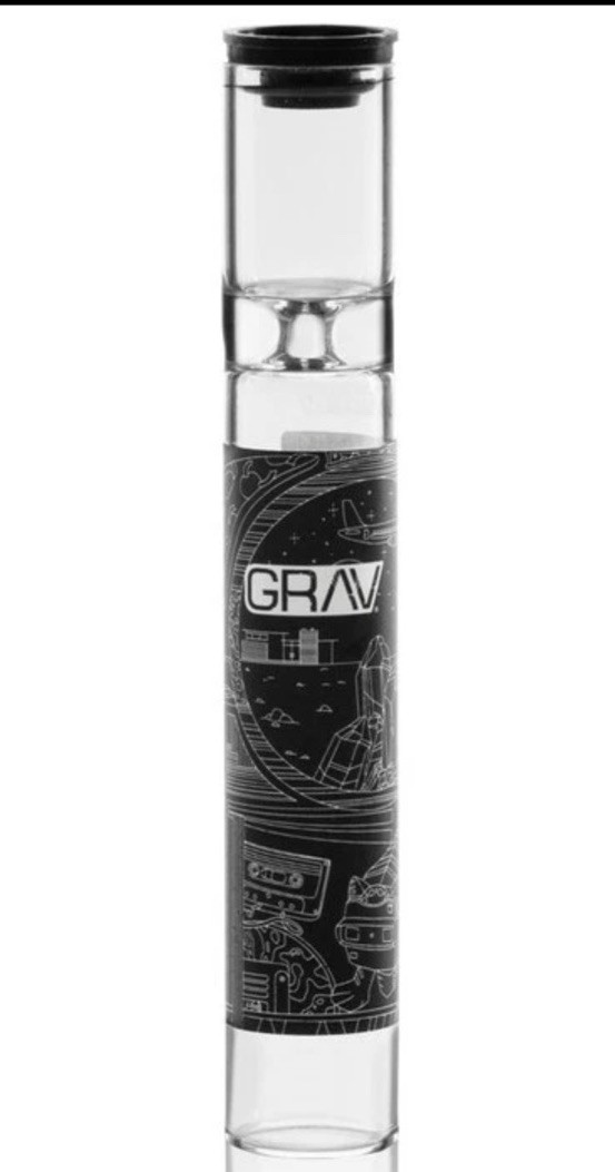 GRAV® One Hitter Pipe 12mm Taster Glass Hand Pocket Pipe - Fast Shipping 📪