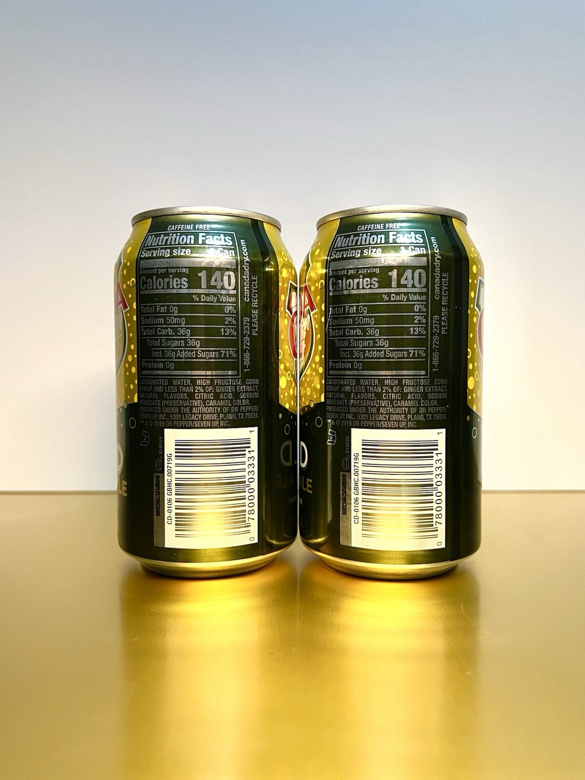 〽️ New Rare Limited Edition Canada Dry BOLD Ginger Ale Caffeine Free (2 Cans)