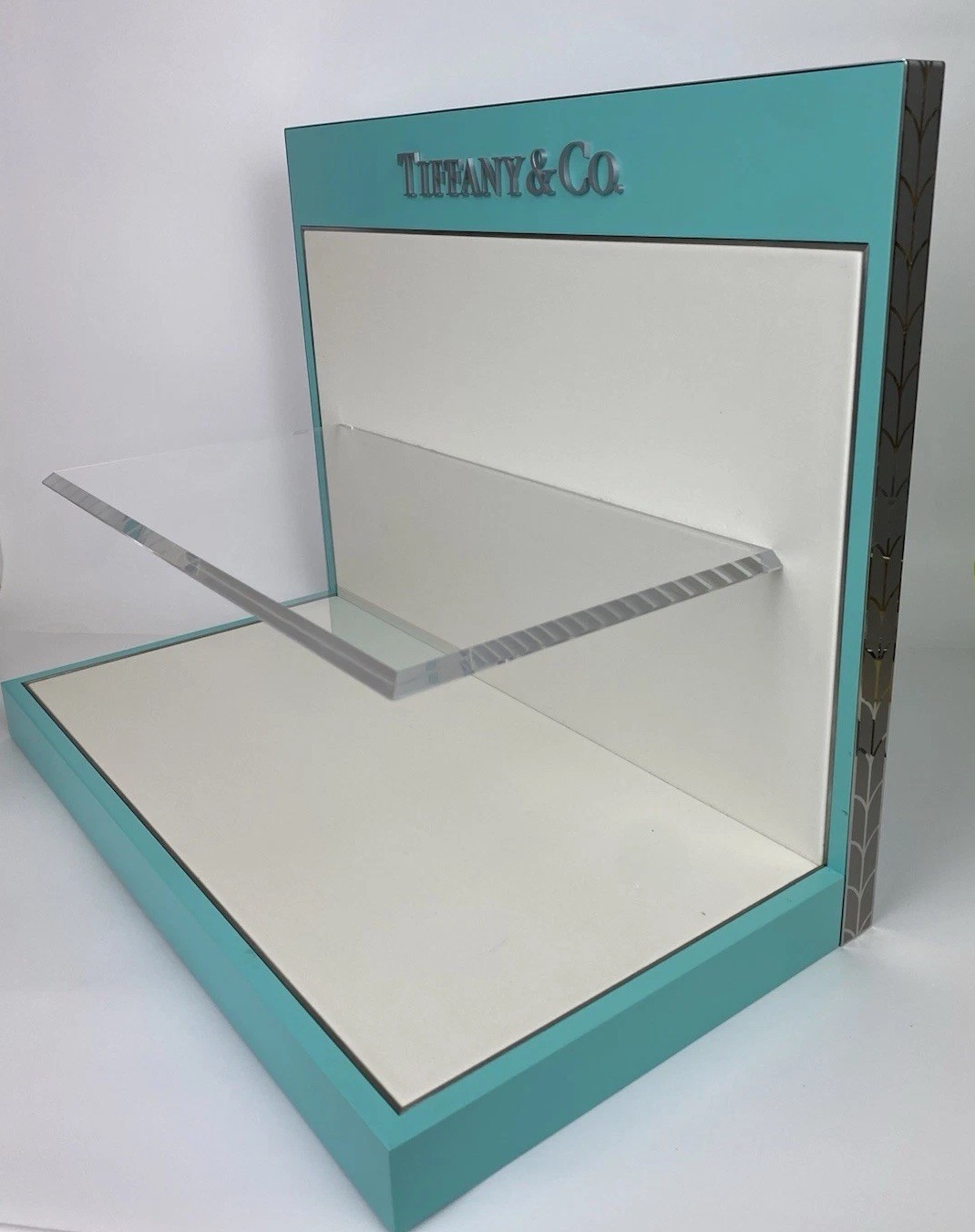 TIFFANY & CO COUNTER DISPLAY SHELF UNIT AUTHORIZED DEALER MADE IN ITALY