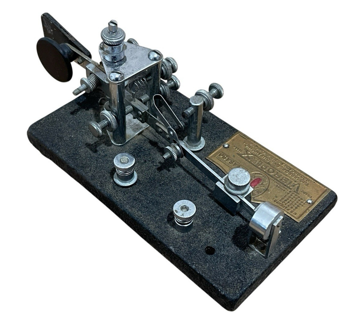 Vibroplex Champion Bug Morse Code Telegraph Key SN 148456 Ham Radio 1939-40s