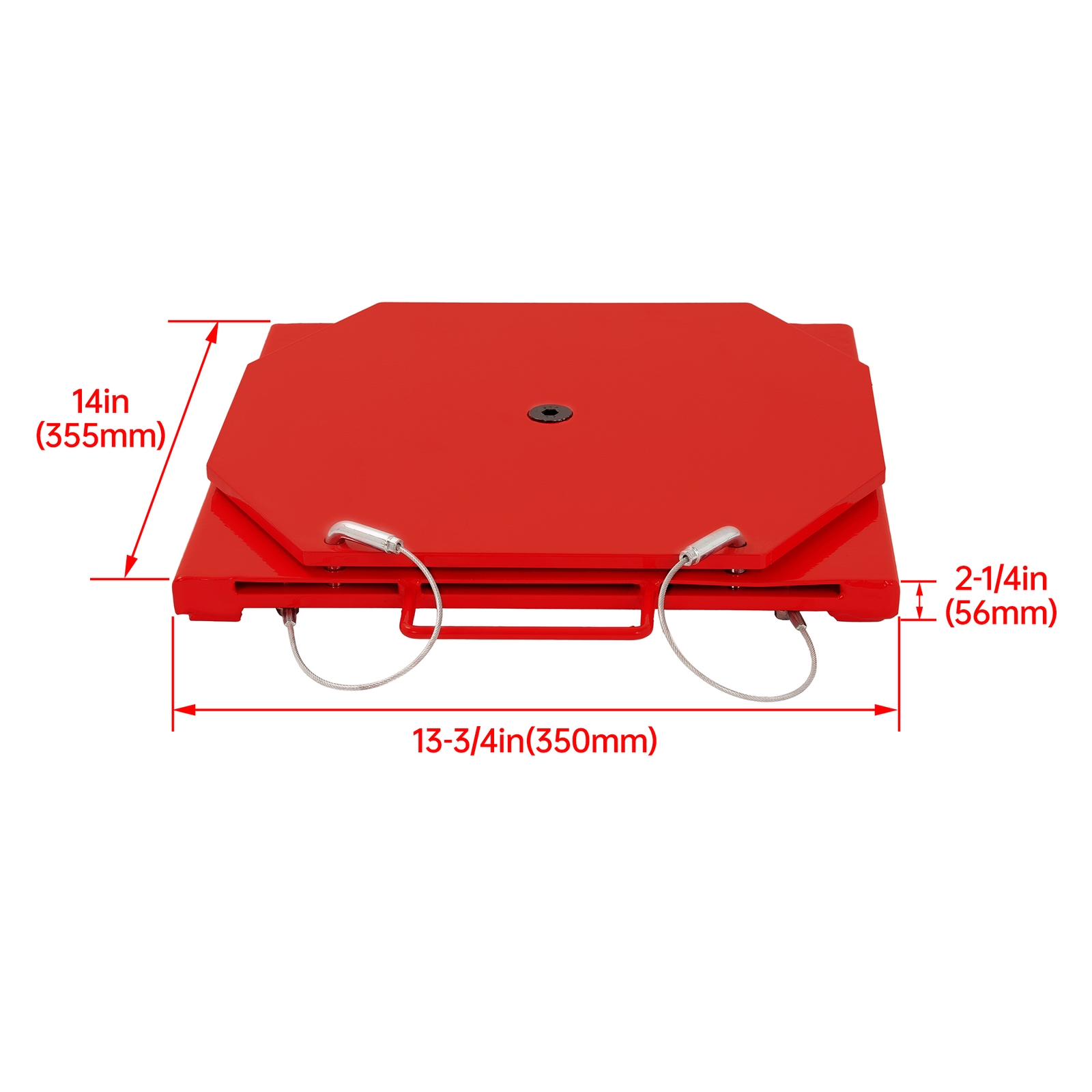 Red Steel Alignment Turn Plate Table For Passenger Car Truck 9000lb Capacity Set