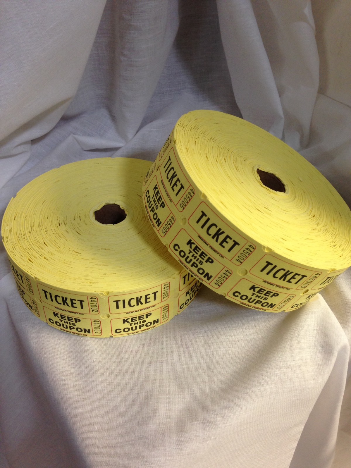 Raffle Tickets 12 Roll Deal 2000 Double Stub Per Roll Split The Pot or 50/50