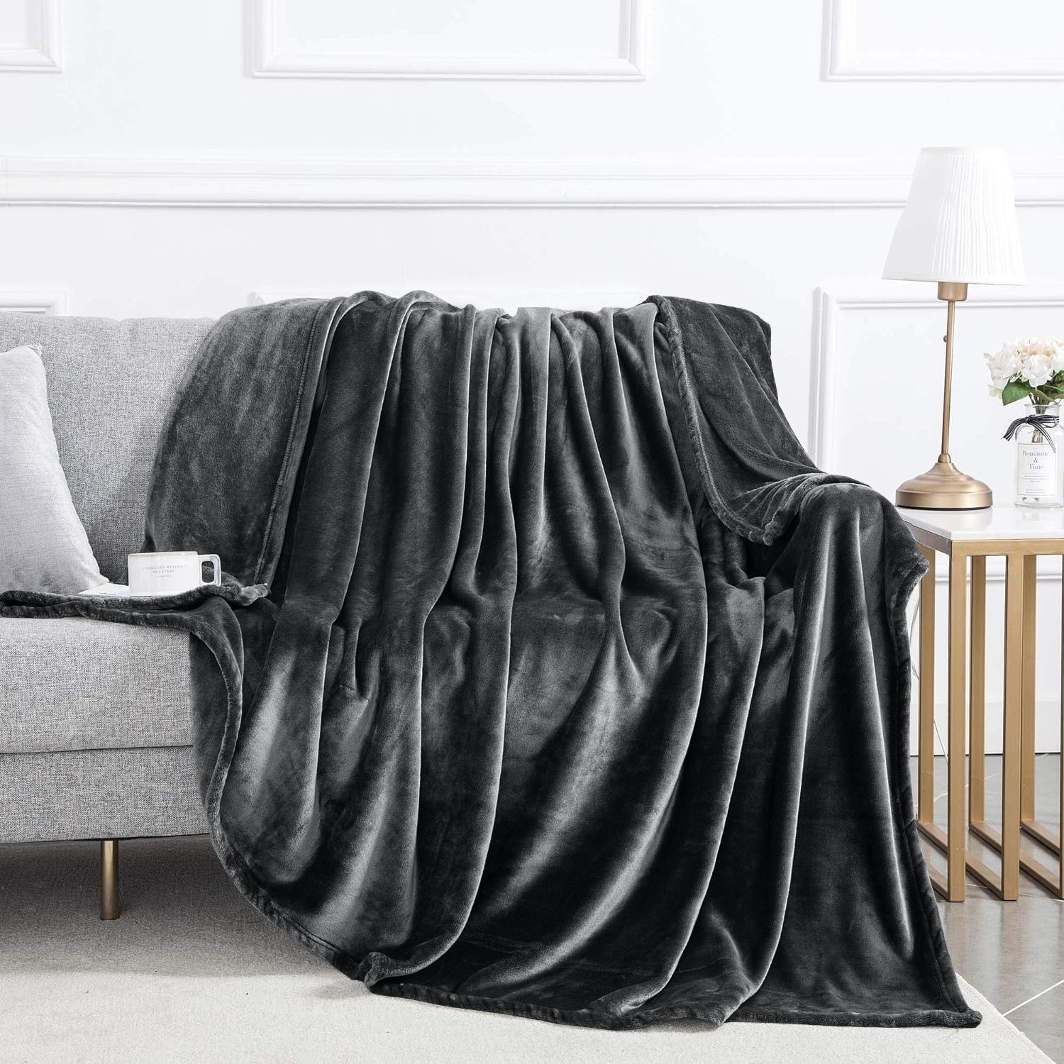 Luxury Thick Mink Blanket Large Faux Fur Fleece Sofa Bed Throw Couch Warm Soft