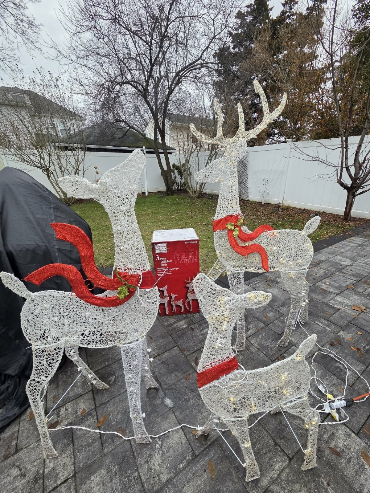 3pc LED Lighted Christmas Deer Family