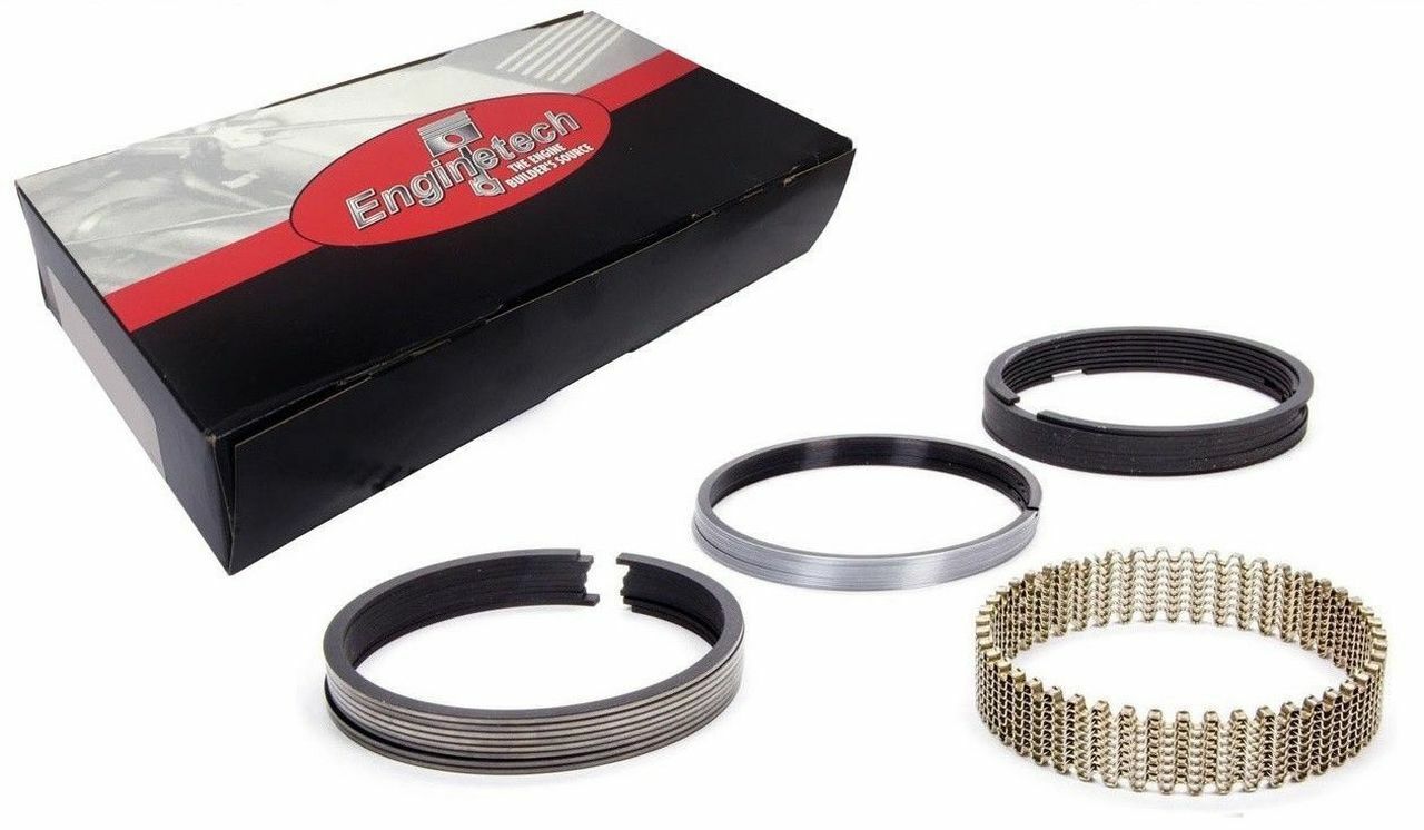 Enginetech Moly Piston Rings for 1962 - 1995 Chevy Chevrolet SBC 327 350 5.7