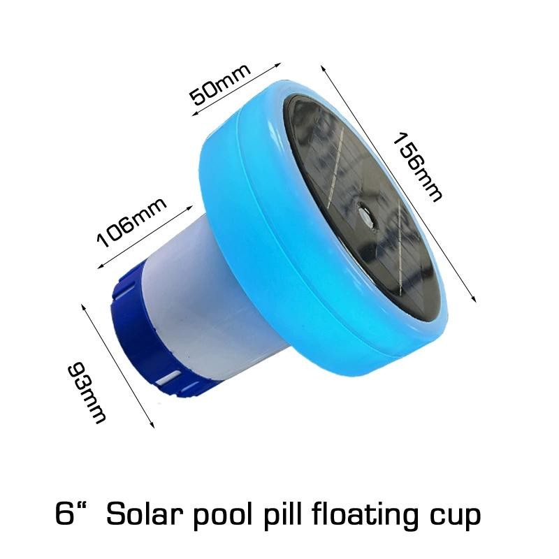 Solar Pool Chlorine Floater Dispenser with LED Lights Floating for Spa Hot Tub