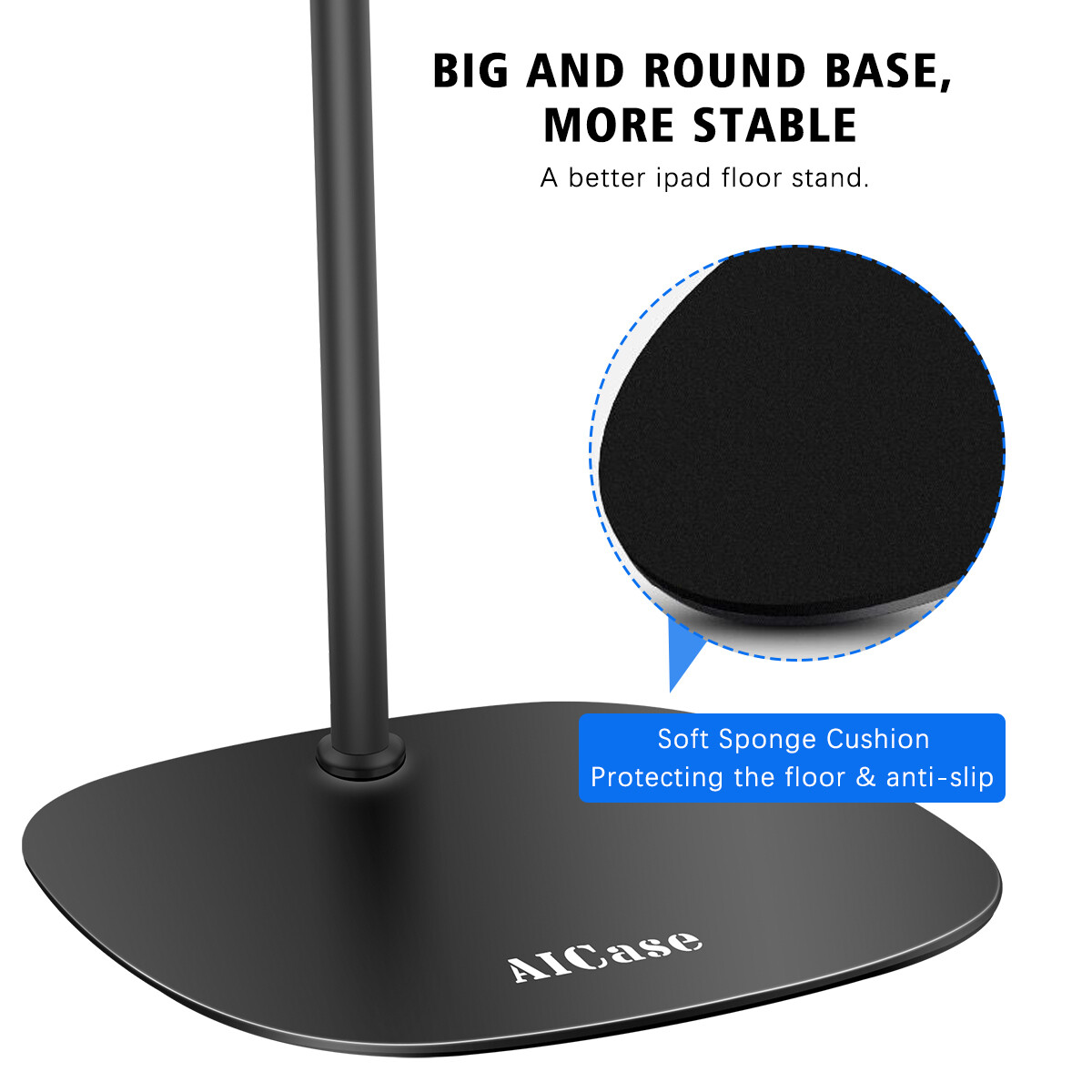 360° Adjustable Height Cell Phone Tablet iPad Gooseneck Holder Mount Floor Stand