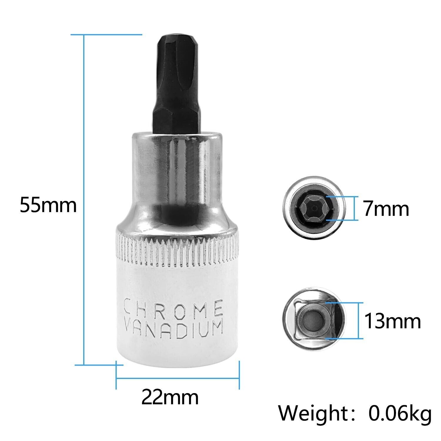 Car Seat Screw Removal Socket Remove Tool 1/2" DR 4 Teeth For JEEP Cherokee