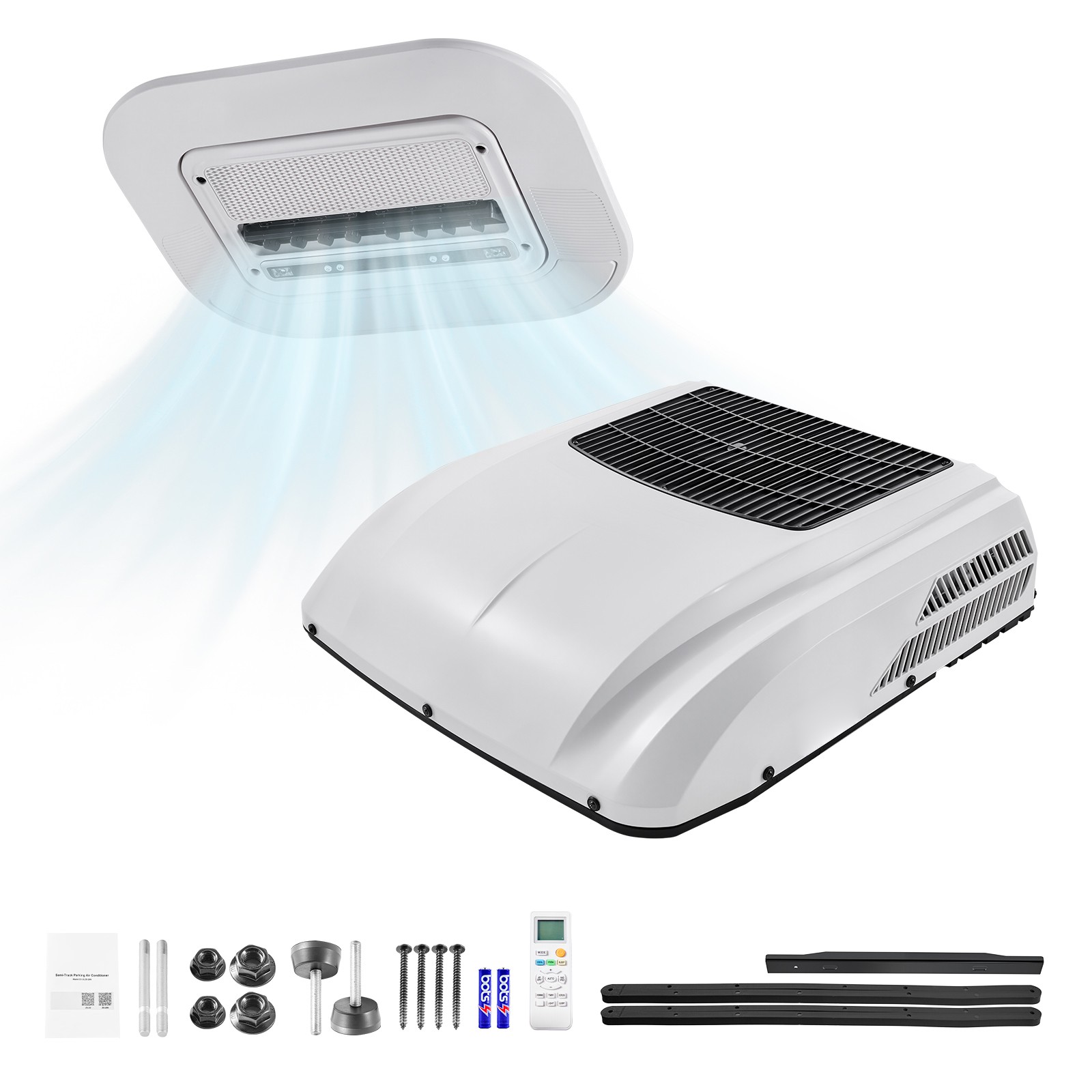 Uimoso 12V Rooftop Air Conditioner for Trucks, RVs, and Campers - 10000 BTU