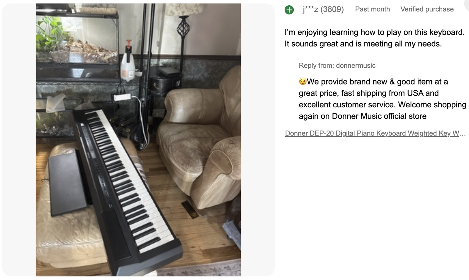 🎹 Donner DEP-20 Digital Piano With Pedal 88 Weighted Key 238 Tone 128 Polyphony