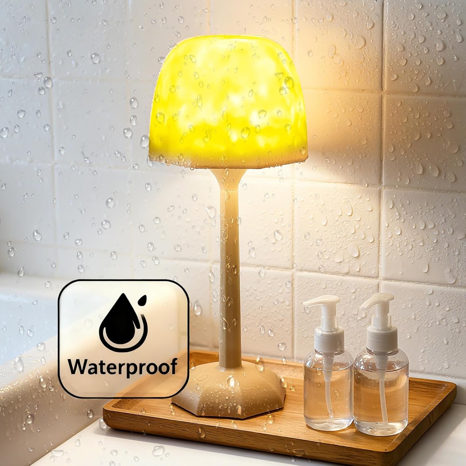 Waterproof Shower Lamp, Night light with 16 Color Ocean Wave Projector Light