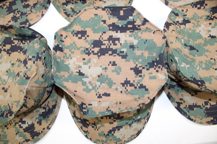 US Military REAL USMC 8 Point Garrison Cover Cap Hat Woodland MARPAT Size Medium